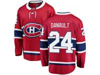 Youth Montreal Canadiens #24 Phillip Danault Authentic Red Home Breakaway NHL Jersey