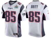 Youth NEW ENGLAND PATRIOTS #85 KENNY BRITT WHITE SUPER BOWL LII BOUND GAME JERSEY