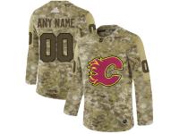 Youth NHL Adidas Calgary Flames Customized Limited Camo Salute to Service Jersey