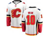 Youth NHL Calgary Flames #10 Derek Ryan Breakaway Away Jersey White