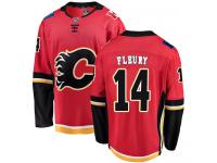 Youth NHL Calgary Flames #14 Theoren Fleury Breakaway Home Jersey Red