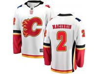 Youth NHL Calgary Flames #2 Al MacInnis Breakaway Away Jersey White