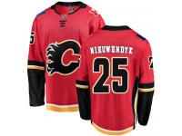 Youth NHL Calgary Flames #25 Joe Nieuwendyk Breakaway Home Jersey Red