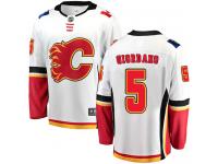 Youth NHL Calgary Flames #5 Mark Giordano Breakaway Away Jersey White