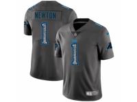 Youth Nike Carolina Panthers #1 Cam Newton Gray Static Vapor Untouchable Game NFL Jersey