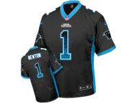 Youth Nike Carolina Panthers #1 Cam Newton Limited Black Drift Fashion NFL Jersey