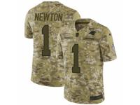 Youth Nike Carolina Panthers #1 Cam Newton Limited Camo 2018 Salute to Service NFL Jersey