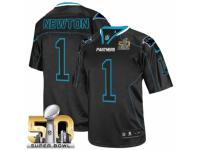 Youth Nike Carolina Panthers #1 Cam Newton Limited Lights Out Black Super Bowl L NFL Jersey