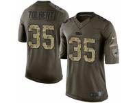 Youth Nike Carolina Panthers #35 Mike Tolbert Limited Green Salute to Service NFL Jersey