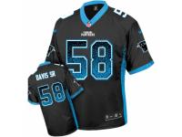 Youth Nike Carolina Panthers #58 Thomas Davis Limited Black Drift Fashion NFL Jersey