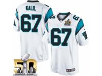Youth Nike Carolina Panthers #67 Ryan Kalil Limited White Super Bowl L NFL Jersey