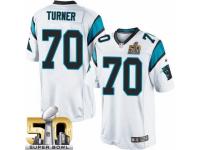Youth Nike Carolina Panthers #70 Trai Turner Limited White Super Bowl L NFL Jersey