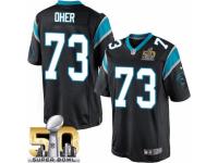 Youth Nike Carolina Panthers #73 Michael Oher Limited Black Team Color Super Bowl L NFL Jersey
