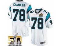 Youth Nike Carolina Panthers #78 Nate Chandler Elite White Super Bowl L NFL Jersey