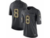 Youth Nike Carolina Panthers #8 Andy Lee Limited Black 2016 Salute to Service NFL Jersey