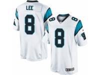 Youth Nike Carolina Panthers #8 Andy Lee Limited White NFL Jersey