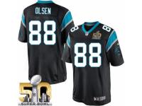 Youth Nike Carolina Panthers #88 Greg Olsen Limited Black Team Color Super Bowl L NFL Jersey