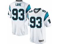 Youth Nike Carolina Panthers #93 Kyle Love Limited White NFL Jersey