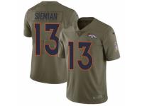 Youth Nike Denver Broncos #13 Trevor Siemian Limited Olive 2017 Salute to Service NFL Jersey