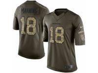 Youth Nike Denver Broncos #18 Peyton Manning Limited Green Salute to Service NFL Jersey