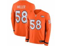 Youth Nike Denver Broncos #58 Von Miller Limited Orange Therma Long Sleeve NFL Jersey