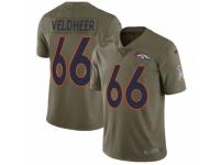 Youth Nike Denver Broncos #66 Jared Veldheer Limited Olive 2017 Salute to Service NFL Jersey