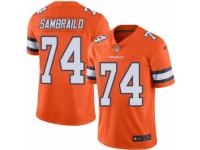 Youth Nike Denver Broncos 74 Ty Sambrailo Limited Orange Rush NFL Jersey