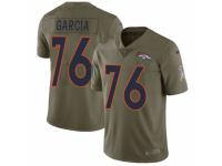 Youth Nike Denver Broncos #76 Max Garcia Limited Olive 2017 Salute to Service NFL Jersey