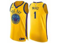 Youth Nike Golden State Warriors #1 JaVale McGee  Gold NBA Jersey - City Edition
