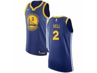 Youth Nike Golden State Warriors #2 Jordan Bell Royal Blue Road NBA Jersey - Icon Edition