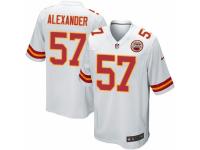 Youth Nike Kansas City Chiefs #57 D.J. Alexander Game White NFL Jersey