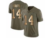 Youth Nike Los Angeles Chargers #14 Dan Fouts Limited Olive/Gold 2017 Salute to Service NFL Jersey