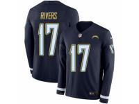 Youth Nike Los Angeles Chargers #17 Philip Rivers Limited Navy Blue Therma Long Sleeve NFL Jersey