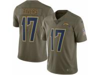 Youth Nike Los Angeles Chargers #17 Philip Rivers Limited Olive 2017 Salute to Service NFL Jersey