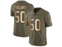 Youth Nike Los Angeles Chargers #50 Hayes Pullard Limited Olive/Gold 2017 Salute to Service NFL Jersey