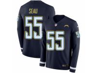 Youth Nike Los Angeles Chargers #55 Junior Seau Limited Navy Blue Therma Long Sleeve NFL Jersey