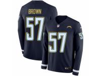 Youth Nike Los Angeles Chargers #57 Jatavis Brown Limited Navy Blue Therma Long Sleeve NFL Jersey