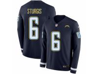 Youth Nike Los Angeles Chargers #6 Caleb Sturgis Limited Navy Blue Therma Long Sleeve NFL Jersey