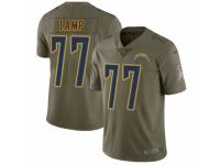 Youth Nike Los Angeles Chargers #77 Forrest Lamp Limited Olive 2017 Salute to Service NFL Jersey