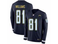 Youth Nike Los Angeles Chargers #81 Mike Williams Limited Navy Blue Therma Long Sleeve NFL Jersey