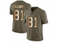 Youth Nike Los Angeles Chargers #81 Mike Williams Limited Olive/Gold 2017 Salute to Service NFL Jersey