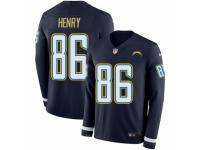 Youth Nike Los Angeles Chargers #86 Hunter Henry Limited Navy Blue Therma Long Sleeve NFL Jersey