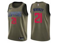 Youth Nike Los Angeles Clippers #21 Patrick Beverley Swingman Green Salute to Service NBA Jersey