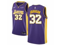 Youth Nike Los Angeles Lakers #32 Magic Johnson  Purple NBA Jersey - Statement Edition