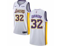 Youth Nike Los Angeles Lakers #32 Magic Johnson  White NBA Jersey - Association Edition