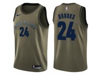 Youth Nike Memphis Grizzlies #24 Dillon Brooks Swingman Green Salute to Service NBA Jersey