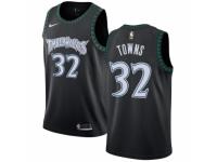 Youth Nike Minnesota Timberwolves #32 Karl-Anthony Towns Swingman Black Hardwood Classics Jersey