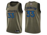 Youth Nike Minnesota Timberwolves #33 Robert Covington Swingman Green Salute to Service NBA Jersey