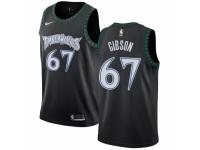 Youth Nike Minnesota Timberwolves #67 Taj Gibson Swingman Black Hardwood Classics Jersey