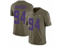 Youth Nike Minnesota Vikings #94 Jaleel Johnson Limited Olive 2017 Salute to Service NFL Jersey